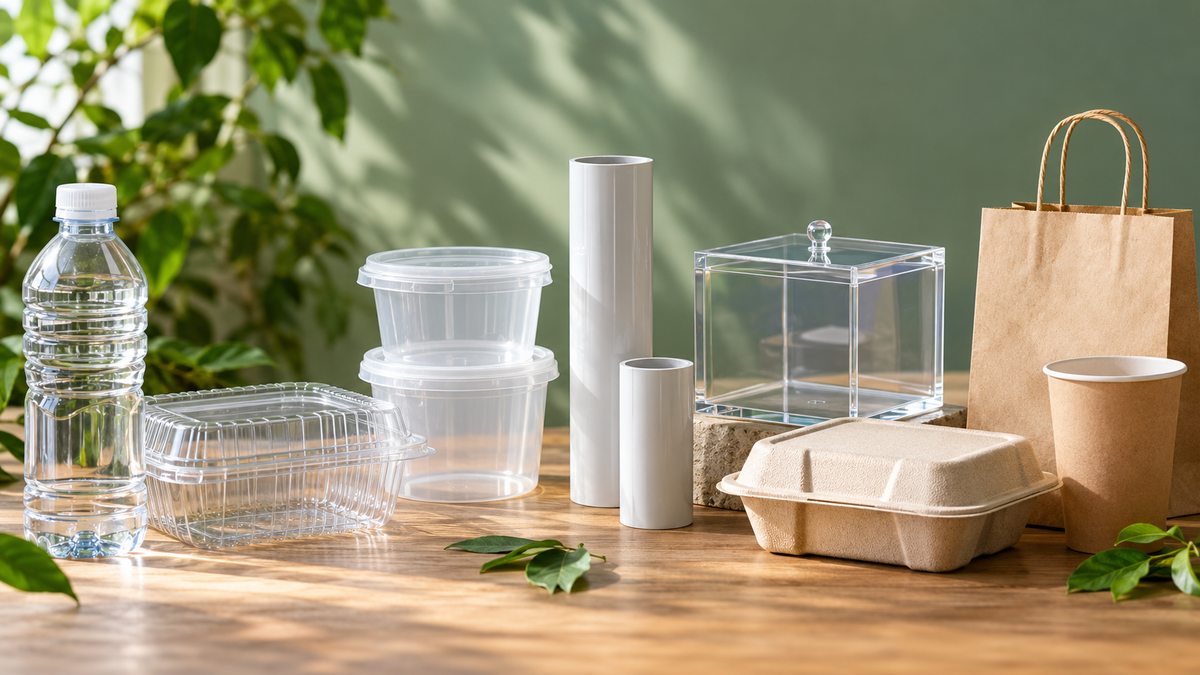 PET vs PP vs PVC vs Acrylic vs Bagasse vs Paper Packaging: What Should You Use?