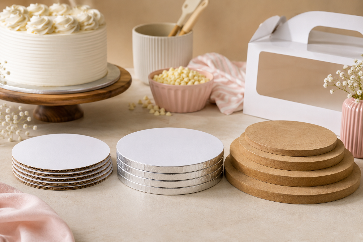 Cake Drum vs Cake Board vs MDF Cake Base: Which One Should Bakers Use?