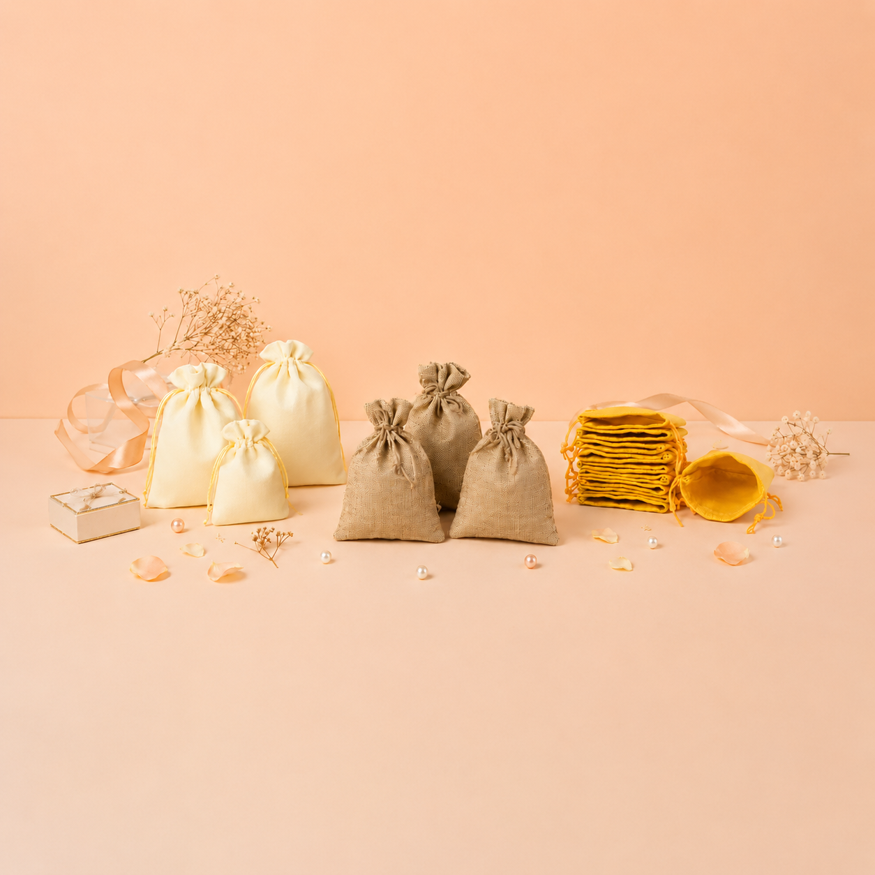 Plain Jute Potli Bag - Bakeyy.com