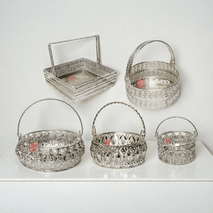Silver-Plated Metal Baskets - Bakeyy.com