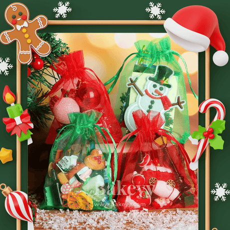 Christmas Organza Bags - Bakeyy.com