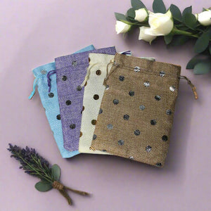 Polka Dots Jute Bag - Bakeyy.com