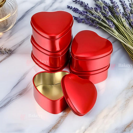 Heart Shaped Tin Box - Bakeyy.com