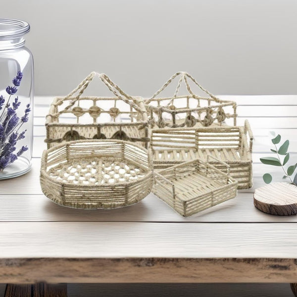 Jute Metal Basket - Bakeyy.com