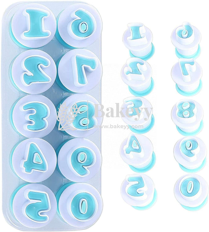 0-9 Numbers Fondant Plunger Cutter Mould - Bakeyy.com