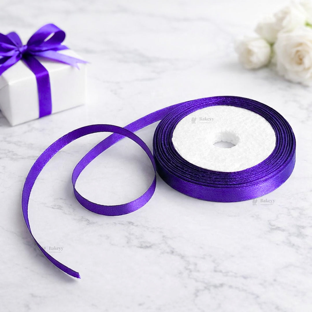 1/4 Inch Satin Ribbon Roll | Premium Decorative Gift Wrapping Ribbon for Packaging | 6.5 Meter Length Per Roll | Pack of 20