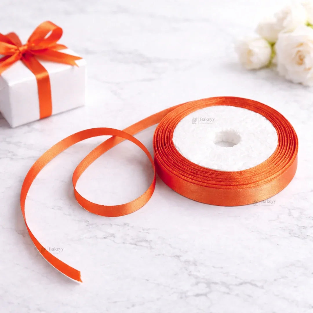 1/4 Inch Satin Ribbon Roll | Premium Decorative Gift Wrapping Ribbon for Packaging | 6.5 Meter Length Per Roll | Pack of 20