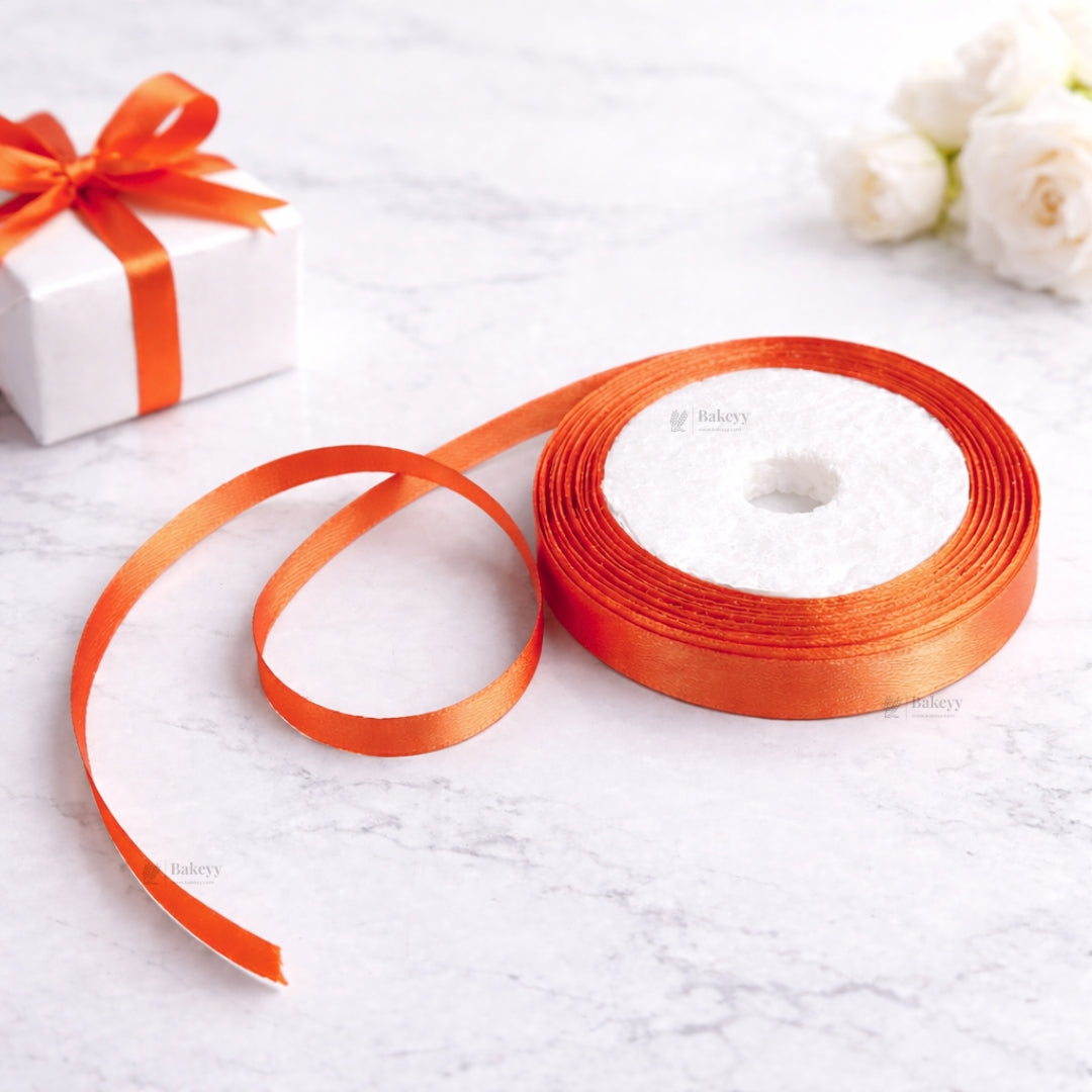 1/4 Inch Satin Ribbon Roll | Premium Decorative Gift Wrapping Ribbon for Packaging | 6.5 Meter Length Per Roll | Pack of 20