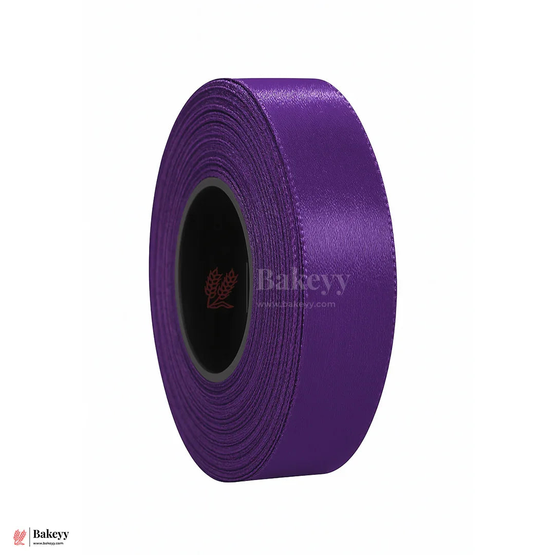 0.5 inch |18 Mtr Purple Satin Ribbon Roll – High-Quality Decorative Ribbon for Gift Wrapping & Crafts| 1 Roll