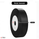 0.5 inch |18 Mtr Black Satin Ribbon Roll – High-Quality Decorative Ribbon for Gift Wrapping & Crafts