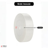 0.5 inch |18 Mtr White Satin Ribbon Roll – High-Quality Decorative Ribbon for Gift Wrapping & Crafts| 1 Roll