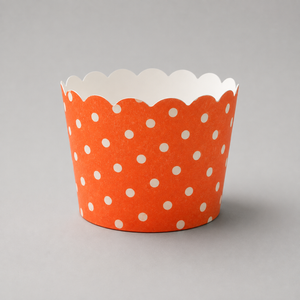 5 Cm | Polka Dot Mix Design | Muffin Cups | Scalloped Paper Design | Pack of 50