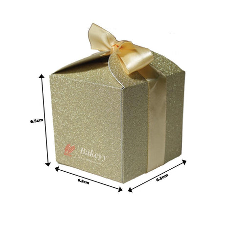 Elegant Glitter Gift Box with Satin Ribbon | Pack of 10 | Perfect for Special Occasions | - Bakeyy.com - India - Elegant Glitter Gift Box with Satin Ribbon | Pack of 10 | Perfect for Special Occasions | - Silver