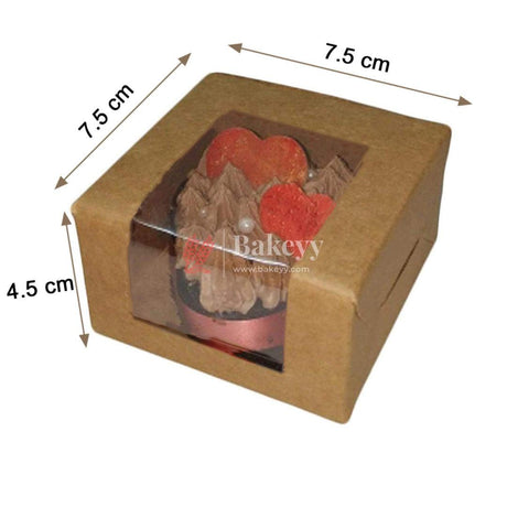 1 Brownie Box Kraft | Pack Of 10 - Bakeyy.com - India - 1 Brownie Box Kraft | Pack Of 10 - Default Title