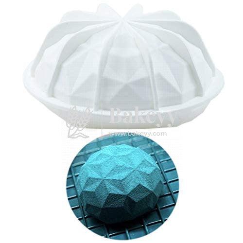 1 Cavity Silicone Gemma 3D Diamond Shaped Molds for Cake and Round Gemma Cake Mold - Bakeyy.com