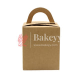 1 Kraft Cupcake Box with Handle  | With Front Window | 1 Jar Box