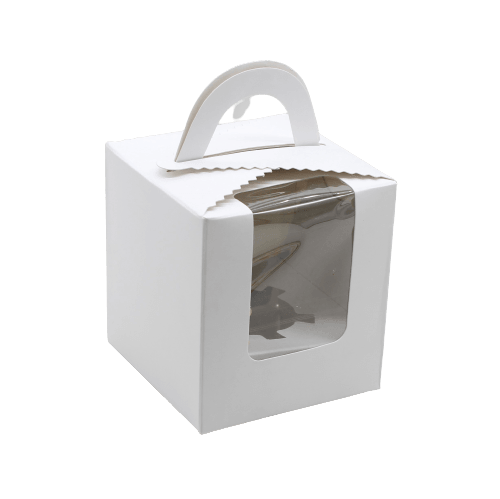 1 Cupcake Box | White | Pack Of 10 - Bakeyy.com