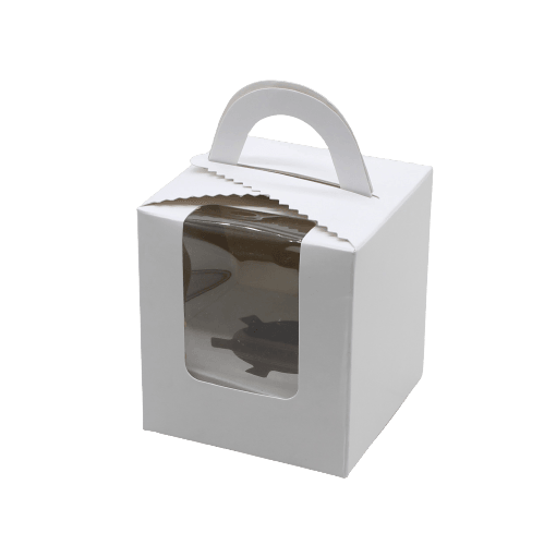 1 Cupcake Box | White | Pack Of 10 - Bakeyy.com