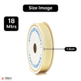 Gold Mesh Fancy Ribbon – 1.5 cm x 18 Meters | Premium Metallic Finish | 1 Roll