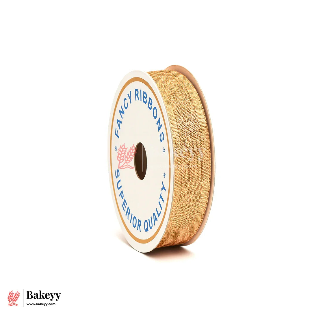 Copper Mesh Fancy Ribbon – 1.5 cm x 18 Meters | Premium Metallic Finish | 1 Roll