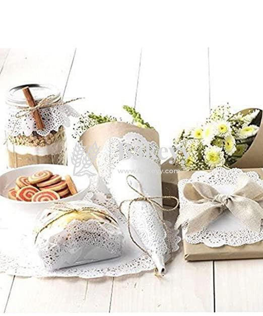 10.5 Inch Doilies Paper | Pack Of 100 | Round Decorative Paper Placemats for Desert | Tableware Decoration | Lace Doilys - Bakeyy.com - India - 10.5 Inch Doilies Paper | Pack Of 100 | Round Decorative Paper Placemats for Desert | Tableware Decoration | Lace Doilys - Default Title