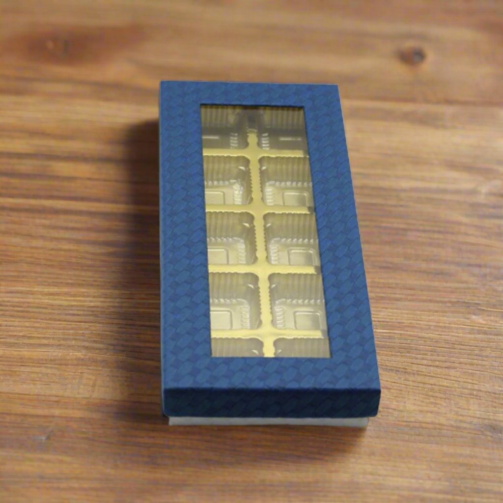 10 Cavity Hard Chocolate Box | Blue Colour - Bakeyy.com - India - 10 Cavity Hard Chocolate Box | Blue Colour - Default Title