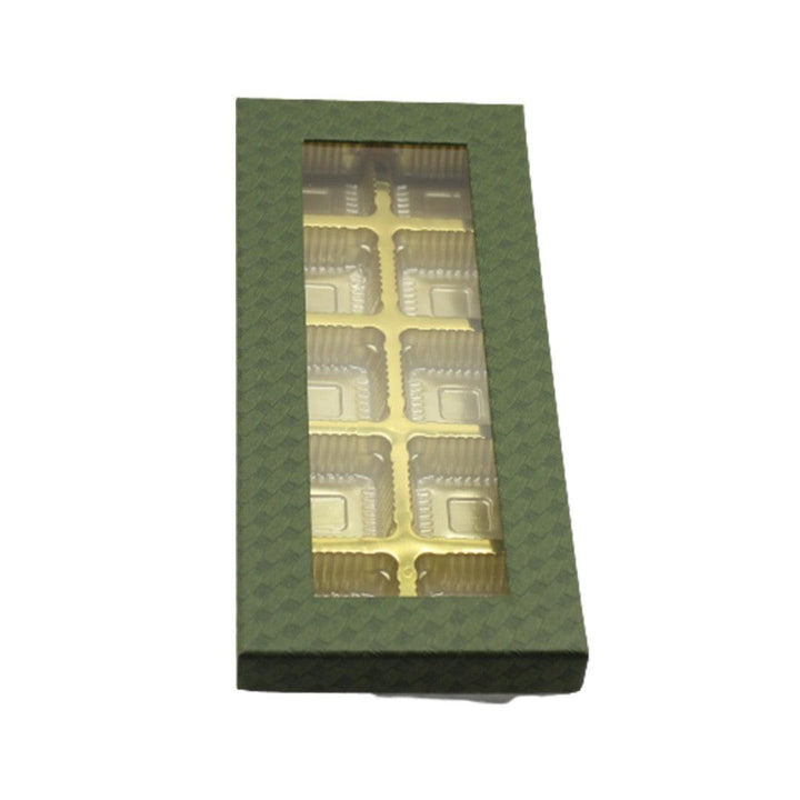 10 Cavity Hard Chocolate Box | Green Colour - Bakeyy.com - India - 10 Cavity Hard Chocolate Box | Green Colour - Default Title