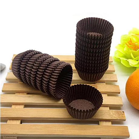 10 CM Brown Colour Cupcake Liners | 1000 pcs | Baking Cup - Bakeyy.com - India - 10 CM Brown Colour Cupcake Liners | 1000 pcs | Baking Cup - Default Title