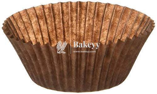 10 CM Brown Colour Cupcake Liners | 250 pcs | Baking Cup - Bakeyy.com