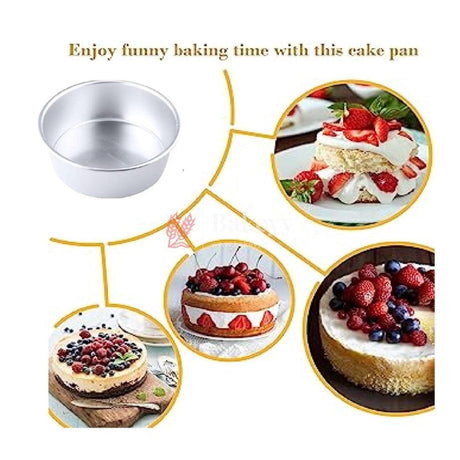 10 inch Aluminum Baking Round Cake Pan - Bakeyy.com - India - 10 inch Aluminum Baking Round Cake Pan - Default Title