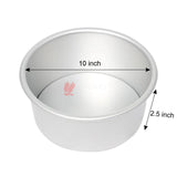 10 inch Aluminum Round Loose Bottom cake Tin Pan - Bakeyy.com - India - 10 inch Aluminum Round Loose Bottom cake Tin Pan - Default Title