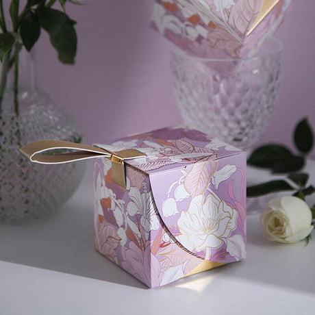 10 Pcs Wedding Cube Party Candy Boxes Bow Candy Box Berry Candy Box Flower Bead Candy Box Birthday Gift Box for Wedding Bridal Shower Birthday Party - Bakeyy.com - India - 10 Pcs Wedding Cube Party Candy Boxes Bow Candy Box Berry Candy Box Flower Bead Candy Box Birthday Gift Box for Wedding Bridal Shower Birthday Party - Pink