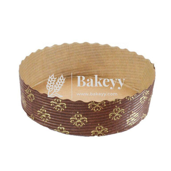 100 g Bake and Serve Round Mould | Paper Baking Mould | Plum Cake Mould | Pack of 25 - Bakeyy.com