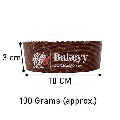 100 g Bake and Serve Round Mould | Paper Baking Mould | Plum Cake Mould | Pack of 25 - Bakeyy.com