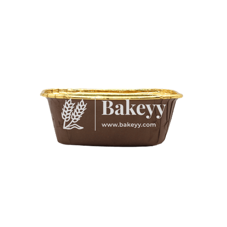 100 g Gold Bake and Serve Rectangle Mould | Paper Baking Mould | Plum Cake Bar Mould | Pack of 50 - Bakeyy.com - India - 100 g Gold Bake and Serve Rectangle Mould | Paper Baking Mould | Plum Cake Bar Mould | Pack of 50 - Default Title