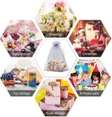 15x20 CM | Organza Potli Bags | Grey Colour | Pack of 50