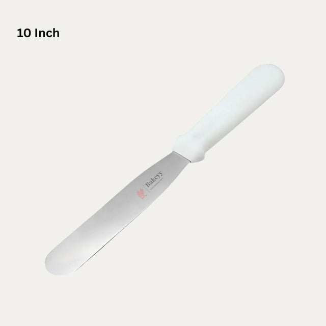 10 Inch| Industrial Quality Stainless Steel White Handle Heavy Flat Pallet Knife | 1 Piece - Bakeyy.com - India - 10 Inch| Industrial Quality Stainless Steel White Handle Heavy Flat Pallet Knife | 1 Piece - Default Title