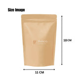 Kraft Zip Lock Pouch | Brown | Standing Pouch | Pack of 100