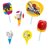 6pcs Cricket theme Birthday Cake Topper| Cupcake Toppers| Bday Decorations Items - Bakeyy.com - India - 6pcs Cricket theme Birthday Cake Topper| Cupcake Toppers| Bday Decorations Items - Default Title