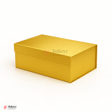 10x8x4 Inches | Premium Gold Collapsible Hamper Box with Magnetic Lid | Pack of 1