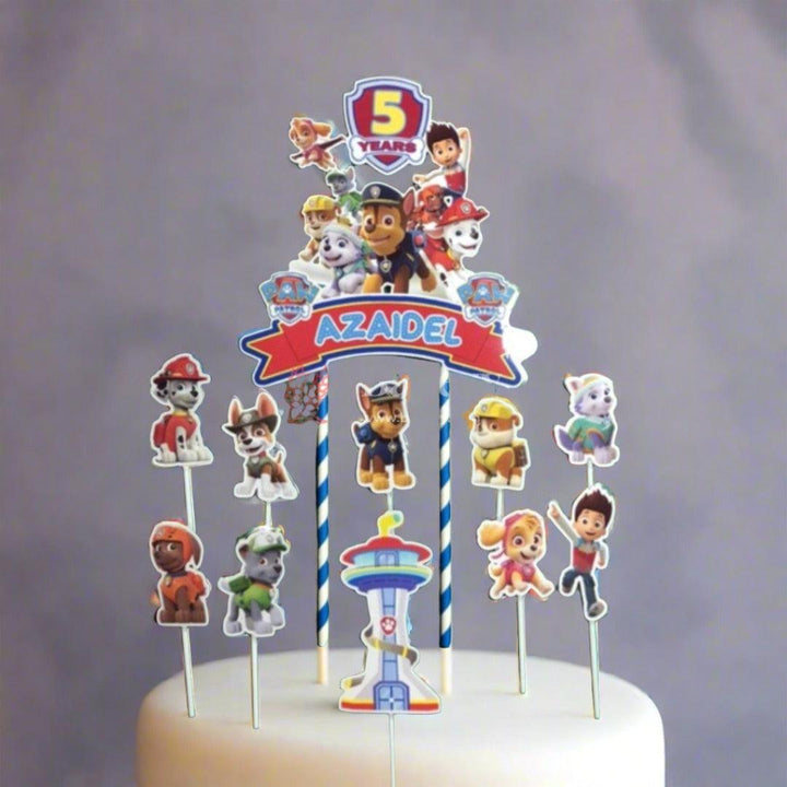 6pcs Paw Patrol theme Birthday Cake Topper| Cupcake Toppers| Bday Decorations Items - Bakeyy.com