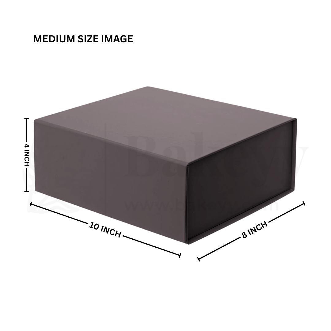 10x8x4 Inches | Medium Sized Premium Navy Blue Colour Collapsible Magnetic Lid Gift Box - Pack of 1