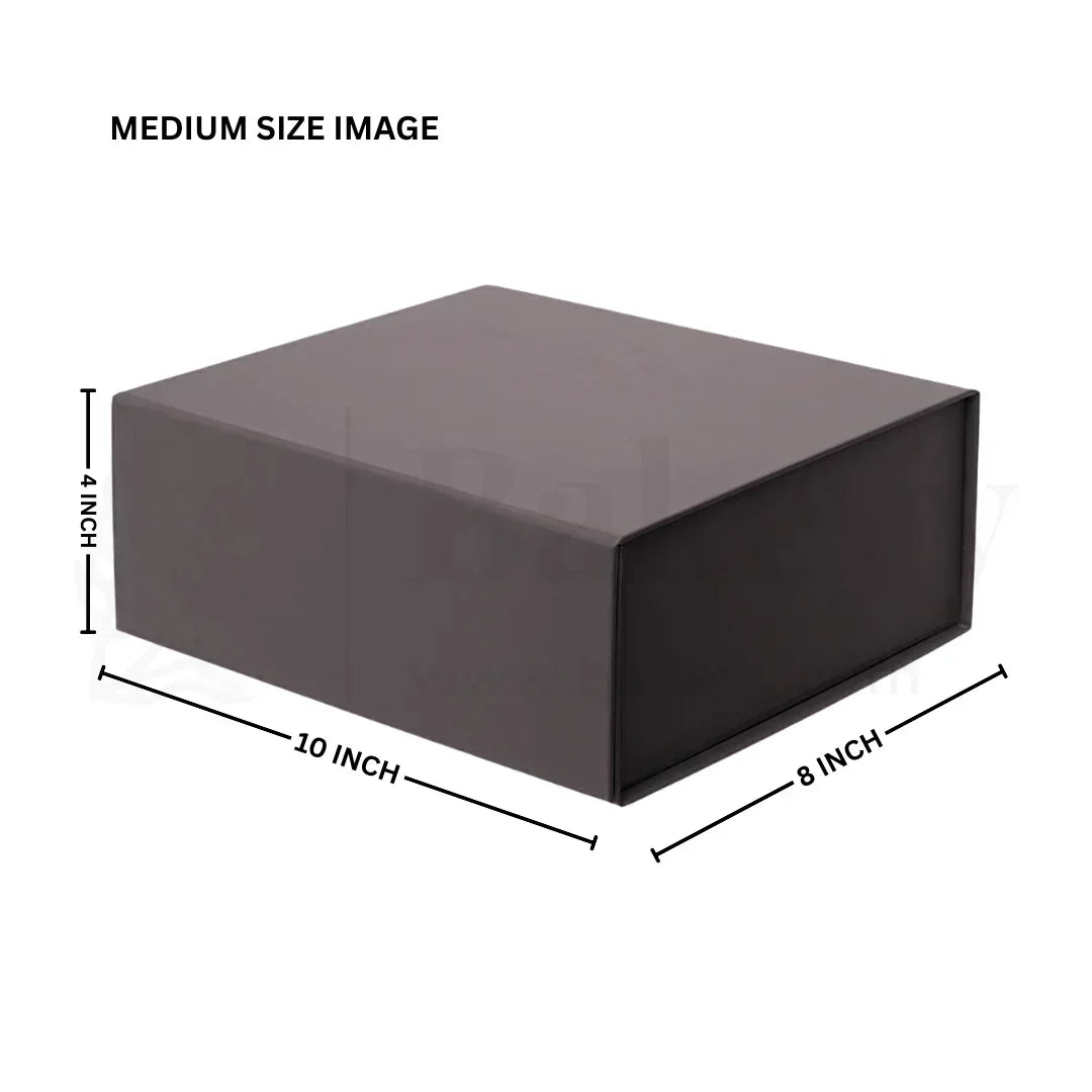 Premium Navy Blue Colour Collapsible Magnetic Lid Gift Box - Pack of 1 - Bakeyy.com - India - Premium Navy Blue Colour Collapsible Magnetic Lid Gift Box - Pack of 1 - 8x10x4 Inch