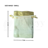 Foam Jute Potli Bag with Golden Top Border| Pack of 25