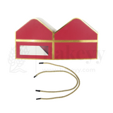 12x10x5 Inches | Premium Red Hamper Box with Window & Golden Handle Rope – Pack of 10