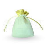 7x10 CM | Small Sized Premium Foam Jute Drawstring Pouch – Cream with Golden Top - Pack of 25