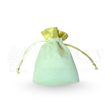 10x14 CM | Medium Sized Premium Foam Jute Drawstring Pouch – Cream with Golden Top - Pack of 25