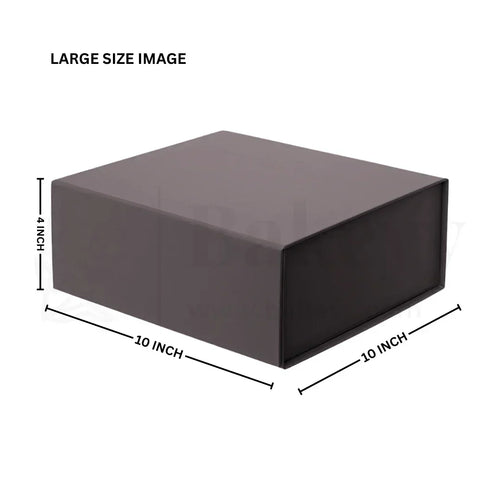 Premium Peach Colour Collapsible Magnetic Lid Gift Box - Pack of 1 - Bakeyy.com - India - Premium Peach Colour Collapsible Magnetic Lid Gift Box - Pack of 1 - 10x10x4 Inch