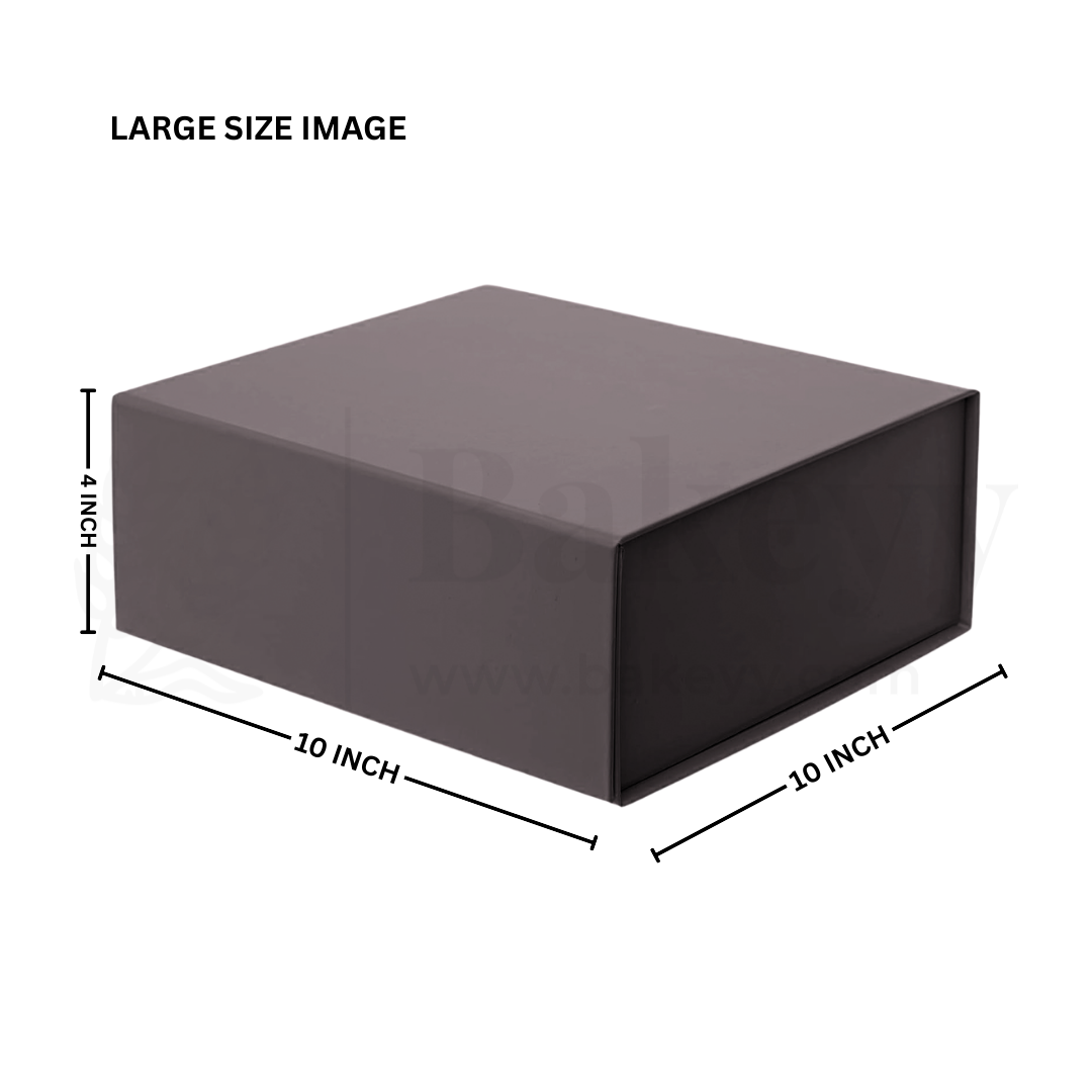 10x10x4 Inches | Large Sized Premium Red Colour Collapsible Magnetic Lid Gift Box - Pack of 1