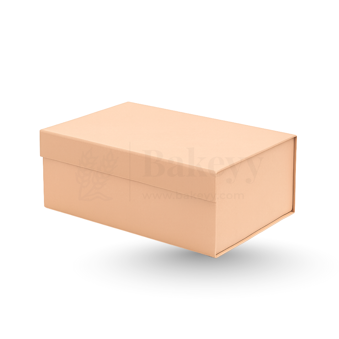 10x8x4 Inches | Medium Sized Premium Peach Colour Collapsible Magnetic Lid Gift Box - Pack of 1